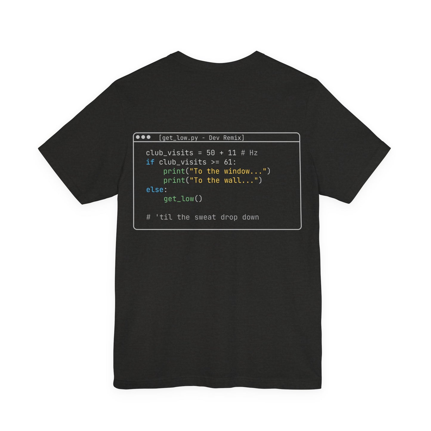 DevLoop “Get Low” Code Shirt – Funny Programmer T-Shirt, Coding Humor Tee, Music Inspired Dev Shirt