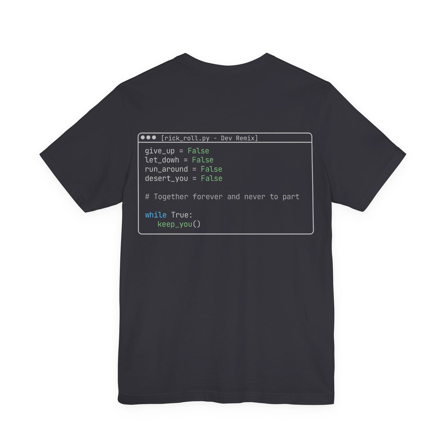 Rick Roll Code Shirt – Dev Remix Tee | Funny Programmer Shirt | Coding Humor T-Shirt | DevLoop