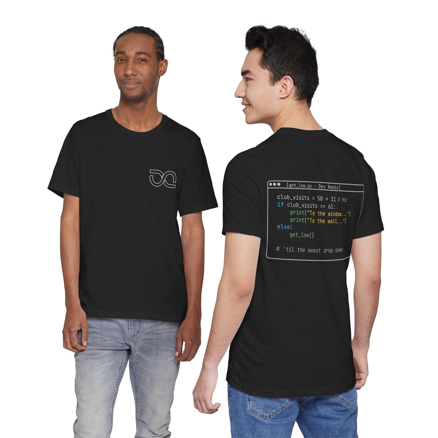 DevLoop “Get Low” Code Shirt – Funny Programmer T-Shirt, Coding Humor Tee, Music Inspired Dev Shirt